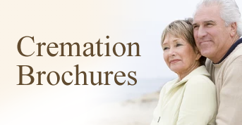 lady at the beach with cremation brochures